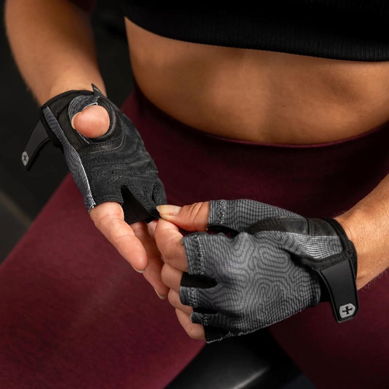 Harbinger Power Gloves 3.0 - Durable Half Finger Weightlifting Gloves with Adjustable Wrist Closure, Breathable Leather Palm, Small, Women's - Image 2